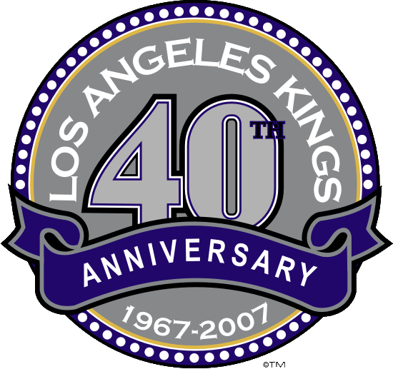 Los Angeles Kings 2007 Anniversary Logo DIY iron on transfer (heat transfer)